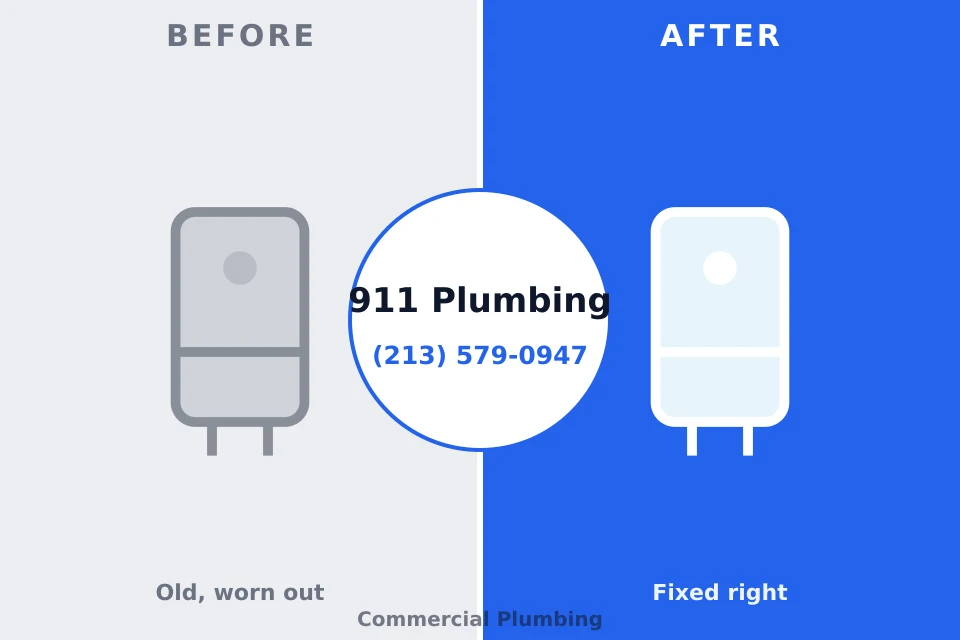 Before and after: plumbing repair Genoa, AR